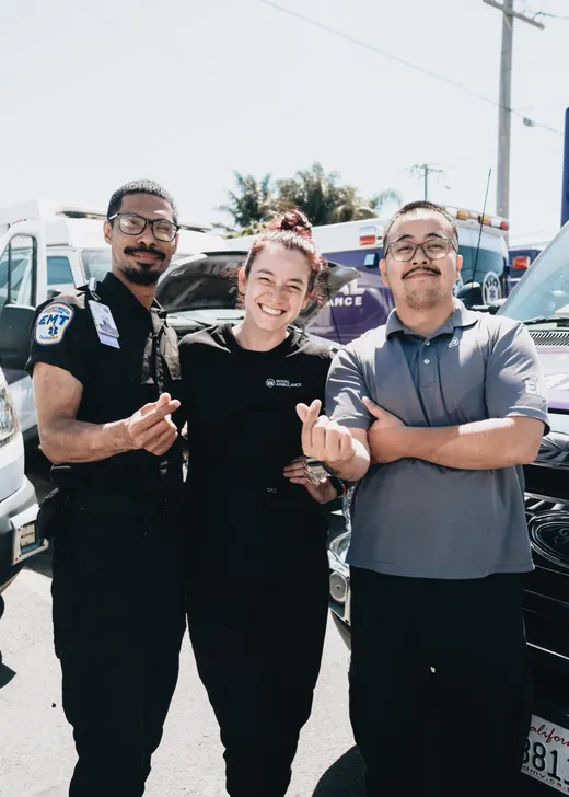 Royal Ambulance crew members.